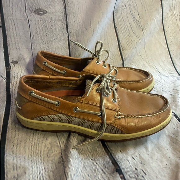 Sperry‎ Men's Billfish 3-Eye Preppy Boat Shoes Size 9.5 Tan/Beige Casual Loafers - Picture 1 of 13